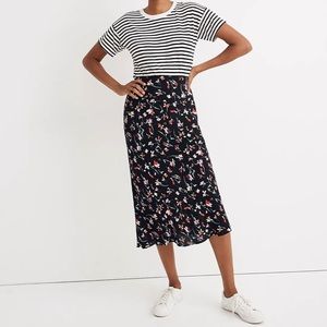 Madewell | Midi Slip Skirt in Drifting Flowers
